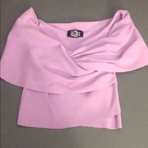Off the shoulder mid waist lavender top
